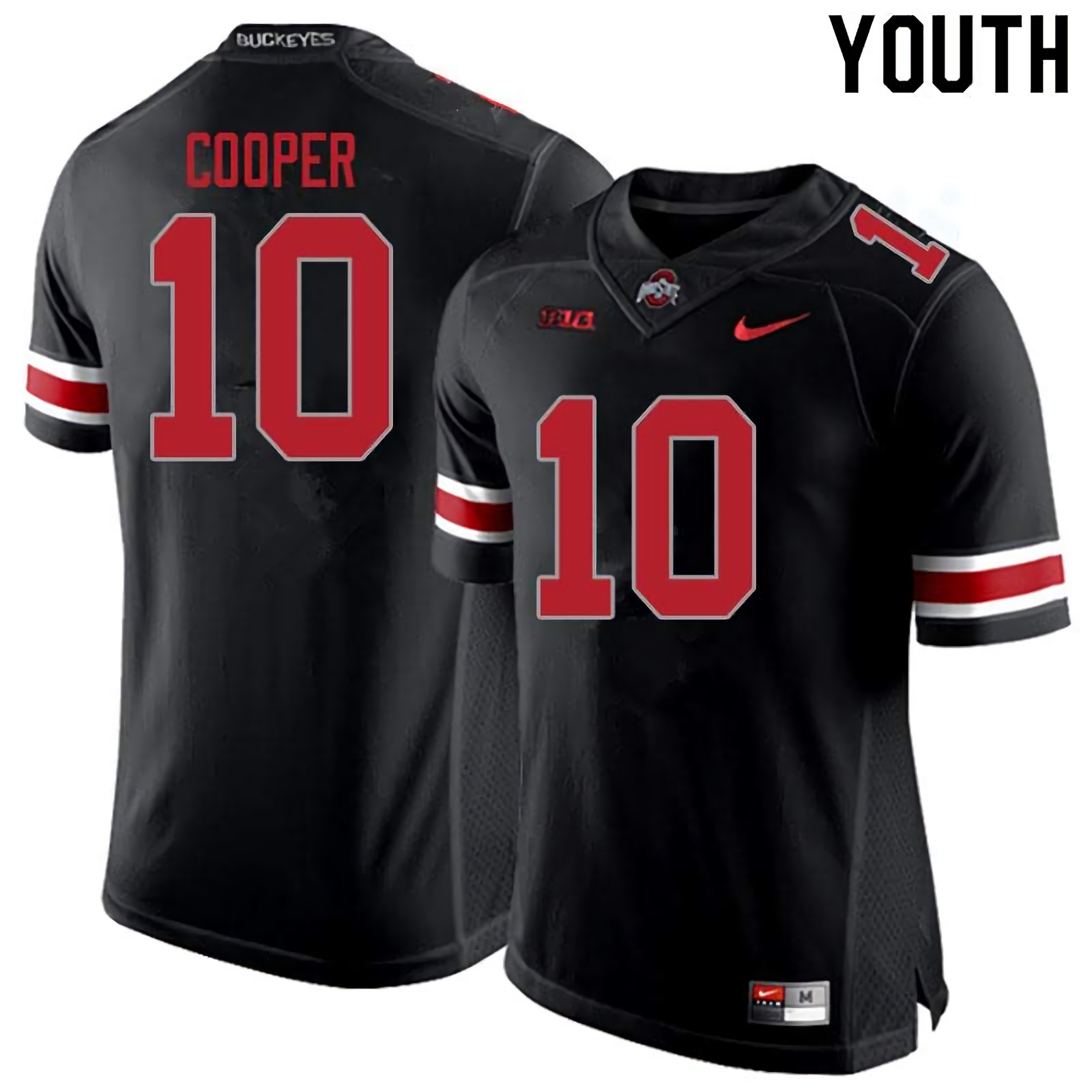 Mookie Cooper Ohio State Buckeyes Youth NCAA #10 Nike Blackout College Stitched Football Jersey CDP5156JV